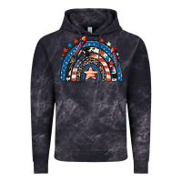 Cloud Black American rainbow 4th of july Vintage Hoodie - CowGirlArtShop