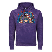 Cloud Purple American rainbow 4th of july Vintage Hoodie - CowGirlArtShop