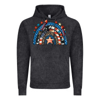 Vintage Black American rainbow 4th of july Vintage Hoodie - CowGirlArtShop