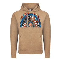 Vintage Coffee American rainbow 4th of july Vintage Hoodie - CowGirlArtShop