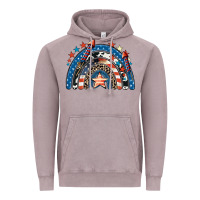 Vintage Zinc American rainbow 4th of july Vintage Hoodie - CowGirlArtShop