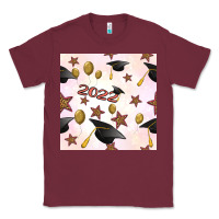 Burgundy 2022 to graduation seamless pattern Classic Tee - BundleAndBundleShop