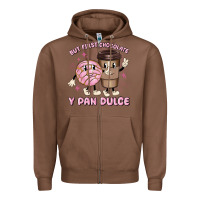 Chestnut but first chocolate y pan dulce Zipper Hoodie - MaliasSmallBusiness