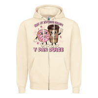 Sandshell but first chocolate y pan dulce Zipper Hoodie - MaliasSmallBusiness