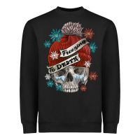 Black freezing to death skull Heavyweight Sweatshirt - FaDigitalArtStudio