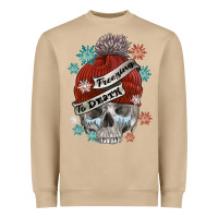 Mushroom freezing to death skull Heavyweight Sweatshirt - FaDigitalArtStudio