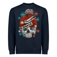 Navy freezing to death skull Heavyweight Sweatshirt - FaDigitalArtStudio
