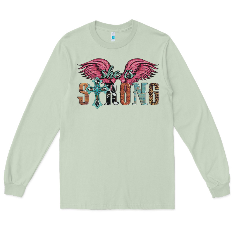 She Is Strong Long Sleeve Tee by Artiststas | Teevron