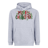 Heather Grey merry christmas Heavyweight Hoodie - MaliasSmallBusiness