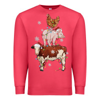 Cardinal Merry Christmas Farm Animals Premium Sweatshirt - MaliasSmallBusiness