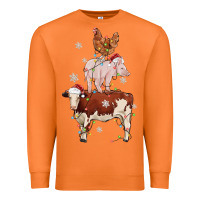 Carrot Merry Christmas Farm Animals Premium Sweatshirt - MaliasSmallBusiness