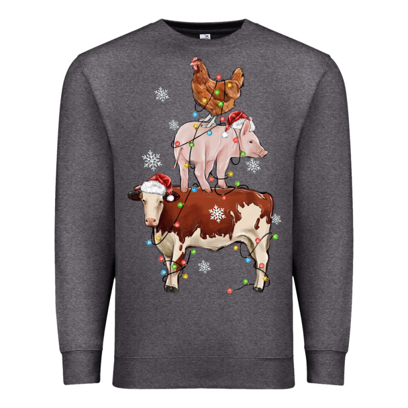 Merry Christmas Farm Animals Premium Sweatshirt by MaliasSmallBusiness | Teevron
