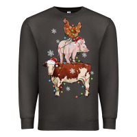 Smoke Merry Christmas Farm Animals Premium Sweatshirt - MaliasSmallBusiness