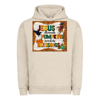 Pigment French Oak jesus flannel's pumpkins blessings Urban Hoodie - TumblerDesignByShophia