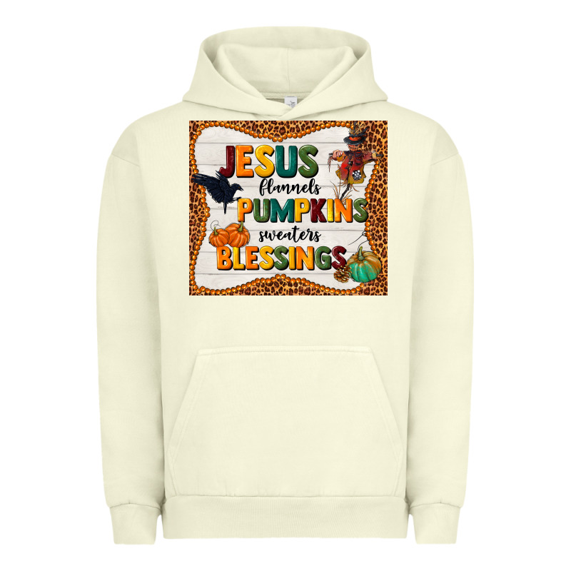 Jesus Flannel's Pumpkins Blessings Urban Hoodie by TumblerDesignByShophia | Teevron