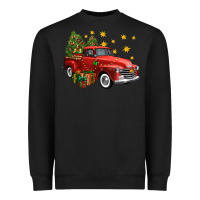 Black christmas truck Heavyweight Sweatshirt - FaDigitalArtStudio