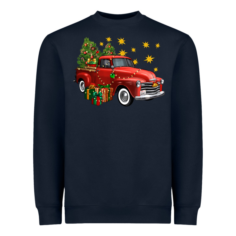 Christmas Truck Heavyweight Sweatshirt by FaDigitalArtStudio | Teevron