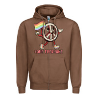 Chestnut love everyone Zipper Hoodie - MaliasSmallBusiness