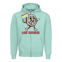 Seafoam love everyone Zipper Hoodie - MaliasSmallBusiness
