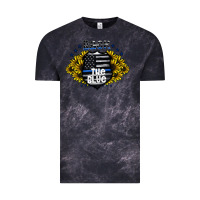 Cloud Black back the blue Vintage Tee - CowhideDigitalArt