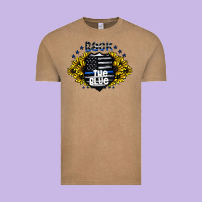 Back The Blue Vintage Tee Designed By Cowhidedigitalart