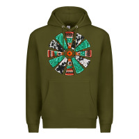 Army Green western windmill Premium Hoodie - Jasminsmagicworld
