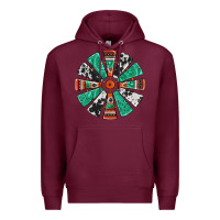 Burgundy western windmill Premium Hoodie - Jasminsmagicworld