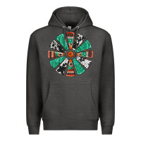 Charcoal Heather western windmill Premium Hoodie - Jasminsmagicworld