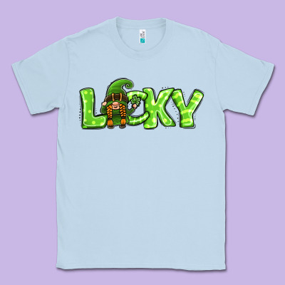 St Patricks Day Lucky Gnome Classic Tee Designed By Jasminsmagicworld