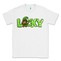White St Patricks Day Lucky Gnome Classic Tee - Jasminsmagicworld