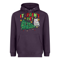 Plum it wasn't me! christmas cat Heavyweight Hoodie - MaliasSmallBusiness