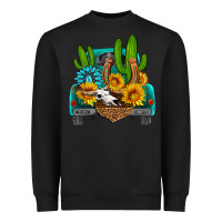 Black western truck Horseshoe Heavyweight Sweatshirt - HRA Design Shop