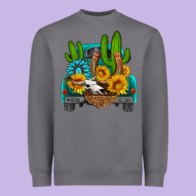 Western Truck Horseshoe Heavyweight Sweatshirt Designed By Hra Design Shop