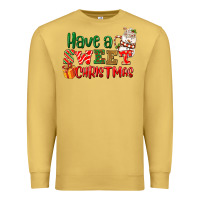 Antique Gold Have a sweet Christmas Premium Sweatshirt - NancyCooperArtShop