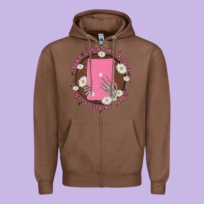 I Don't Watch Prn I Read It Like A Fucking Lady Zipper Hoodie Designed By Maliassmallbusiness