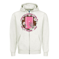 Oatmeal Heather i don't watch prn i read it like a fucking lady Zipper Hoodie - MaliasSmallBusiness