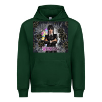 Forest Green gothic girl with black rose Urban Hoodie - TumblerDesignByShophia