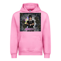 Fuchsia Pink gothic girl with black rose Urban Hoodie - TumblerDesignByShophia