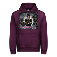 Mauve Wine gothic girl with black rose Urban Hoodie - TumblerDesignByShophia