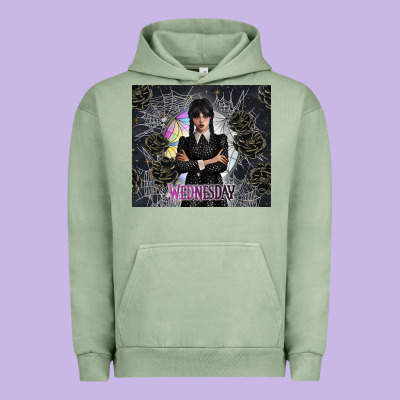 Gothic Girl With Black Rose Urban Hoodie Designed By Tumblerdesignbyshophia