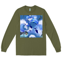 Army Green dolphins Long Sleeve Tee - BundleAndBundleShop