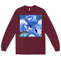 Burgundy dolphins Long Sleeve Tee - BundleAndBundleShop