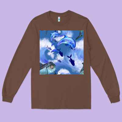Dolphins Long Sleeve Tee Designed By Bundleandbundleshop