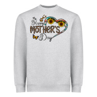 Heather Grey happy mother's day Heavyweight Sweatshirt - CowhideDigitalArt