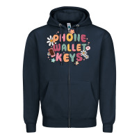 Navy phone wallet keys Zipper Hoodie - MaliasSmallBusiness