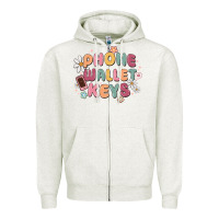 Oatmeal Heather phone wallet keys Zipper Hoodie - MaliasSmallBusiness