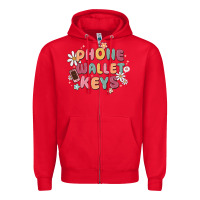 Red phone wallet keys Zipper Hoodie - MaliasSmallBusiness