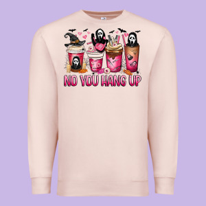 No You Hang Up Coffee Cups Premium Sweatshirt Designed By Maliassmallbusiness