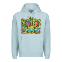 Blue Mist hello summer pineapple Premium Hoodie - BarkalooDesign