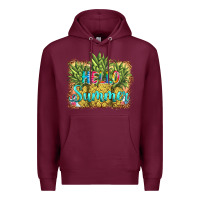 Burgundy hello summer pineapple Premium Hoodie - BarkalooDesign